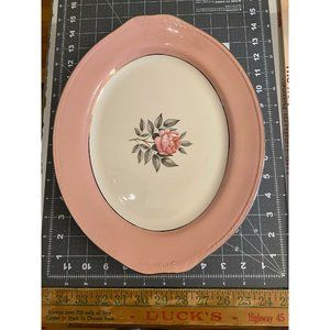 Cunningham & Pickett Vintage NORWAY ROSE 14" x 10 3/4" OVAL SERVING PLATTER